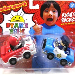 Budget 💯 Ryan's World Police Car & Hot Rod 2-Inch Racers 2-Pack 😀