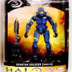 Budget 🎁 McFarlane Toys Halo 3 Series 1 Spartan Soldier MARK VI Exclusive Action Figure [Blue] ❤️