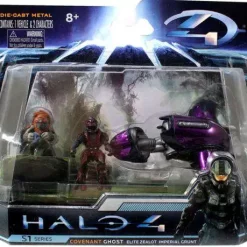 Best Pirce ๐ Halo 4 S-1 Series Ghost with Elite Zealot & Imperial Grunt 4-Inch Diecast Set #96528 ๐