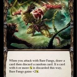 Cheapest 🥰 Flesh and Blood Trading Card Game Everfest Common Bare Fangs EVR009 [Yellow] ⭐