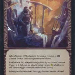 Flash Sale ✨ Flesh and Blood Trading Card Game Everfest Majestic Nerves of Steel (Rainbow Foil) EVR023 ✔️