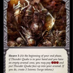 Deals ✔️ Flesh and Blood Trading Card Game Everfest Rare Thunder Quake EVR025 [Yellow] ⭐