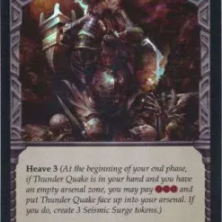 Discount 😉 Flesh and Blood Trading Card Game Everfest Rare Thunder Quake EVR026 [Blue FOIL] 🧨