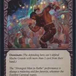 New ❤️ Flesh and Blood Trading Card Game Everfest Common Macho Grande (Rainbow Foil) EVR027 [Red] ⭐