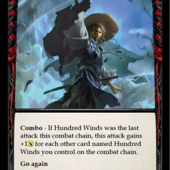 Cheap ✔️ Flesh and Blood Trading Card Game Everfest Rare Hundred Winds EVR041 [Red] 🎁