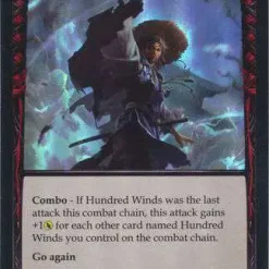 Outlet ✨ Flesh and Blood Trading Card Game Everfest Rare Hundred Winds EVR042 [Yellow FOIL] 👍