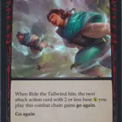 Discount ❤️ Flesh and Blood Trading Card Game Everfest Common Ride the Tailwind (Rainbow Foil) EVR044 [Red] 🌟