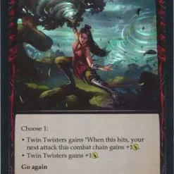 Hot Sale 🔥 Flesh and Blood Trading Card Game Everfest Common Twin Twisters (Rainbow Foil) EVR049 [Blue] 😉