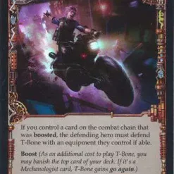 Hot Sale 😀 Flesh and Blood Trading Card Game Everfest Rare T-Bone (Rainbow Foil) EVR074 [Yellow] 😍