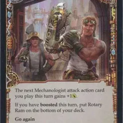 Deals 🎁 Flesh and Blood Trading Card Game Everfest Common Rotary Ram (Rainbow Foil) EVR084 [Blue] 🔔