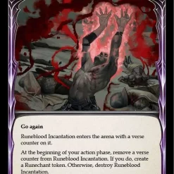 New 😀 Flesh and Blood Trading Card Game Everfest Rare Runeblood Incantation EVR109 [Blue] 🔥