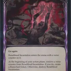 Best Sale 🧨 Flesh and Blood Trading Card Game Everfest Rare Runeblood Incantation (Rainbow Foil) EVR109 [Blue] 😍