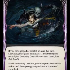 Discount ⭐ Flesh and Blood Trading Card Game Everfest Common Drowning Dire EVR111 [Yellow] 🎉