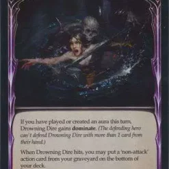 Best Sale 🎉 Flesh and Blood Trading Card Game Everfest Common Drowning Dire (Rainbow Foil) EVR111 [Yellow] ⌛