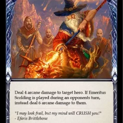 Promo ⭐ Flesh and Blood Trading Card Game Everfest Rare Emeritus Scolding EVR125 [Red] 😀