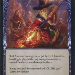 Best Pirce ✔️ Flesh and Blood Trading Card Game Everfest Rare Emeritus Scolding (Rainbow Foil) EVR127 [Blue] 🥰