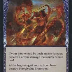 Promo ⭐ Flesh and Blood Trading Card Game Everfest Common Pyroglyphic Protection (Rainbow Foil) EVR133 [Blue] 🤩