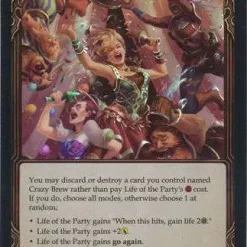 Flash Sale ❤️ Flesh and Blood Trading Card Game Everfest Rare Life of the Party (Rainbow Foil) EVR161 [Red] 😉