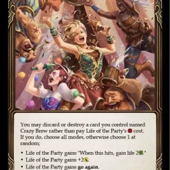 Outlet 🛒 Flesh and Blood Trading Card Game Everfest Rare Life of the Party EVR163 [Blue] ✨