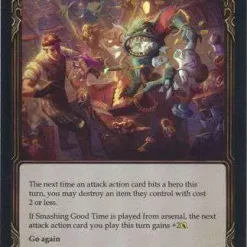 Cheap 👍 Flesh and Blood Trading Card Game Everfest Rare Smashing Good Time (Rainbow Foil) EVR171 [Yellow] 🎉