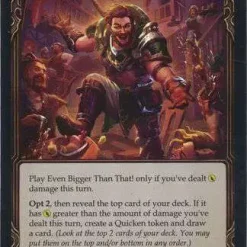 Discount ✔️ Flesh and Blood Trading Card Game Everfest Rare Even Bigger Than That (Rainbow Foil) EVR174 [Yellow] 🎉