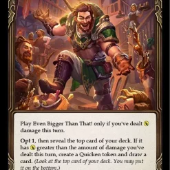 Wholesale 😉 Flesh and Blood Trading Card Game Everfest Rare Even Bigger Than That EVR175 [Blue] 🌟