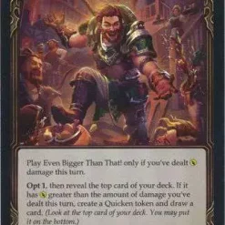 Hot Sale 👏 Flesh and Blood Trading Card Game Everfest Rare Even Bigger Than That (Rainbow Foil) EVR175 [Blue] 😍