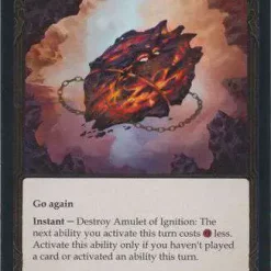 Cheapest 🛒 Flesh and Blood Trading Card Game Everfest Rare Amulet of Ignition (Cold Foil) EVR179 [Cold Foil] 😀