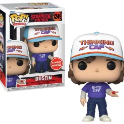 Outlet 🛒 Funko Stranger Things POP! Television Dustin Exclusive Vinyl Figure #1249 [Thinking Cap & Byte Off 👕 Shirt] 🎁