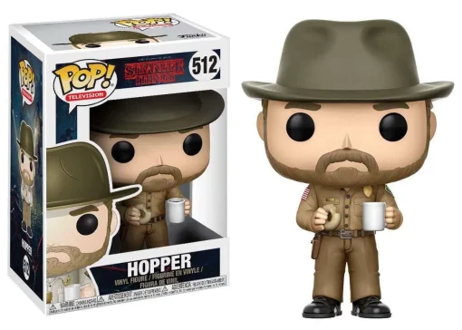 Coupon ✨ Funko Stranger Things POP! Television Hopper with Donut Vinyl Figure #512 [Regular Version With Hat, Damaged Package] 🎉 -Halo shop funkosthopperdp