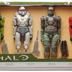 Best deal 👏 Halo Master Chief, Spartan Tanaka, UNSC Marine & Spartan Mk VII Action Figure 4-Pack 🎁