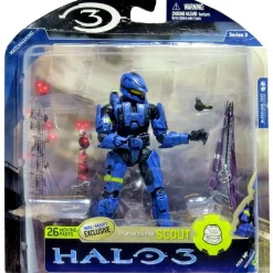 Best Pirce 🎁 McFarlane Toys Halo 3 Series 3 Spartan Soldier Scout Exclusive Action Figure [Blue, Damaged Package] 😉