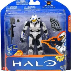Best deal 🔥 McFarlane Toys Halo 10th Anniversary Series 2 Spartan Mark VI Action Figure [White & Blue] 😍