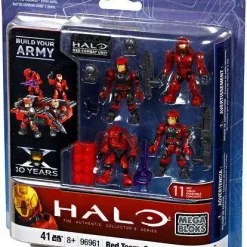 Discount 🌟 Mega Bloks Halo The Authentic Collector's Series Red Team: Combat Unit Exclusive Set #96961 😉