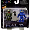 Cheapest 🎁 Halo Minimates Series 1 Sgt. Johnson & Spartan CQB [Blue] Exclusive Minifigure 2-Pack 😍 -Halo shop halominimates2packjohnsoncqb