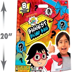 Brand new 😍 Just Play Biggest Blind Bag Ryan's World Mystery Pack [8 Surprises] ❤️ -Halo shop jpryanbiggestblindbag inset2