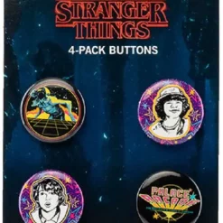 Budget 😉 Funko Stranger Things Palace Arcade Button 4 Piece Set [Limited Edition] ✨
