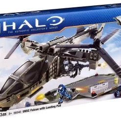 Flash Sale 😀 Mega Bloks Halo The Authentic Collector's Series UNSC Falcon with Landing Pad Set #96940 [Damaged Package] 🌟