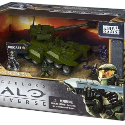 New 🧨 Mega Bloks Halo Metal Series UNSC Scorpion Set #97039 [Damaged Package] 😀
