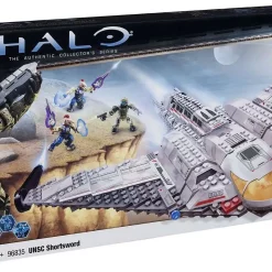 Hot Sale 🧨 Mega Bloks Halo The Authentic Collector's Series UNSC Shortsword Bomber Set #96835 [Damaged Package] 😍