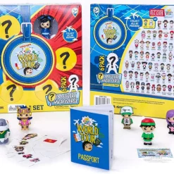 Cheapest 💯 Ryan's World World Tour Mystery Microverse Pasport Pack Micro Figure 6-Pack Starter Set [6 RANDOM Figures] 😀 -Halo shop ryanpasportpack inset2