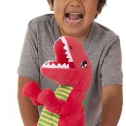 Hot Sale ✔️ Ryan's World Ryan's Roaring Dinosaur 13-Inch Plush Figure [Red T-Rex] 👍 -Halo shop ryanroaringtrex inset2