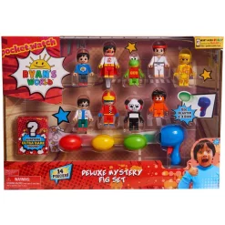 Promo ✔️ Ryan's World Deluxe Mystery Fig Set 14-Piece Figure ⌛