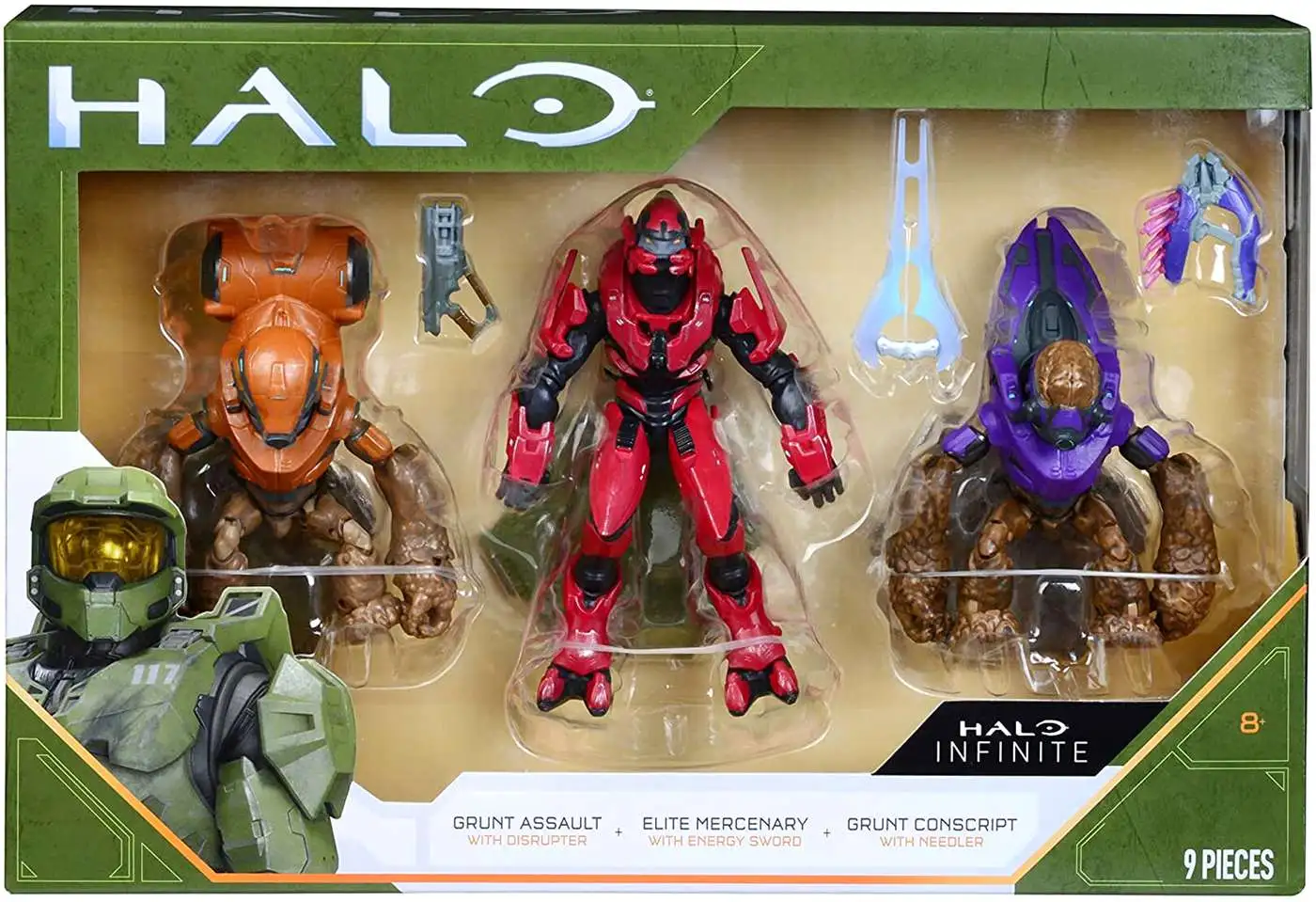 Budget ๐ Halo Infinite Grunt Assault, Elite Mercenary & Grunt Conscript Exclusive Action Figure 3-Pack โ๏ธ 3 Budget ๐ Halo Infinite Grunt Assault, Elite Mercenary & Grunt Conscript Exclusive Action Figure 3-Pack โ๏ธ